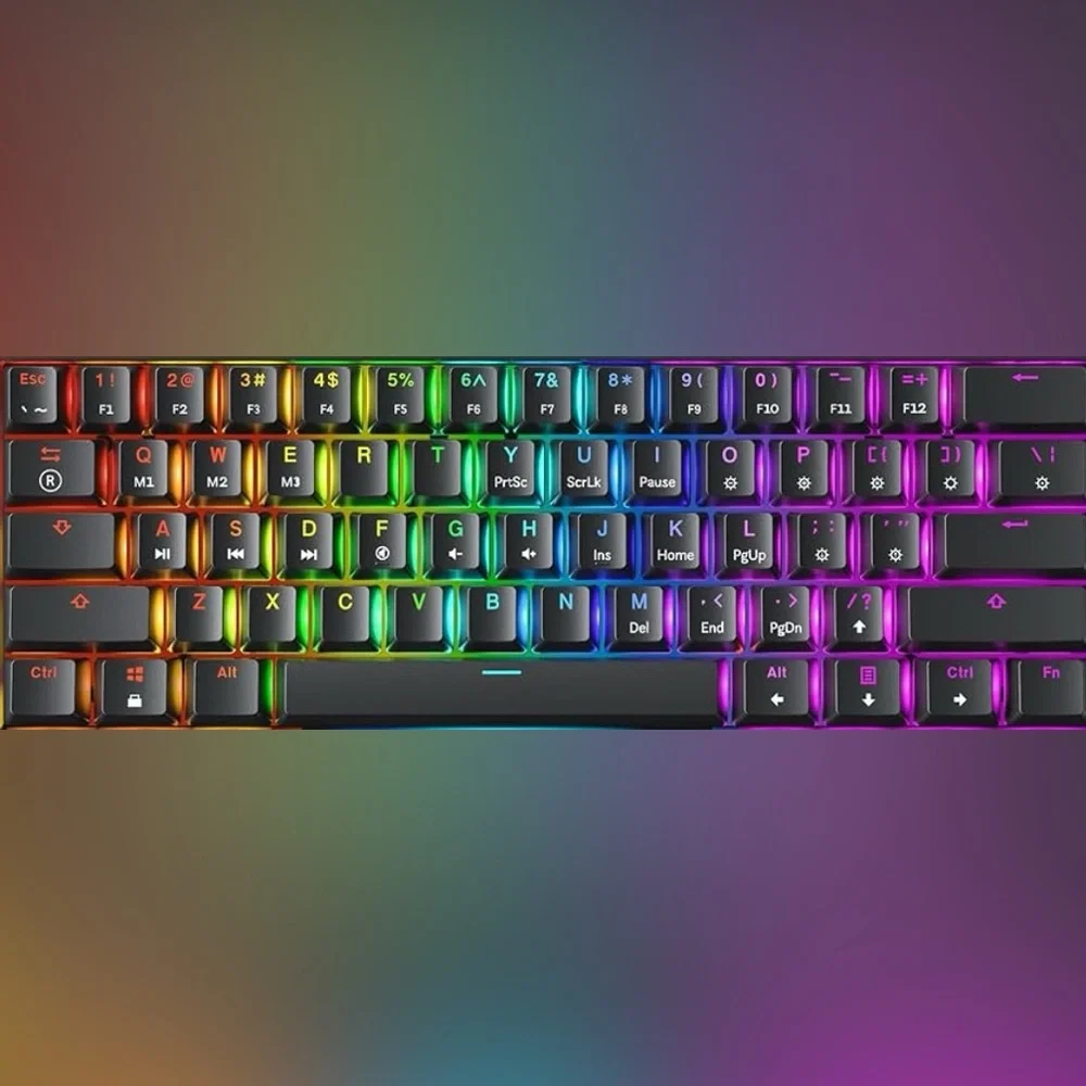 GK 61 Optical Keyboard - Black and Brown